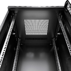 Шкаф телекоммуникационный напольный Cabeus SH-05C-18U60/100-BK IP20, 18U, 988х600х1000 мм (ВхШхГ), дверь: стекло, боковая панель: сплошная, разборный, цвет: чёрный
