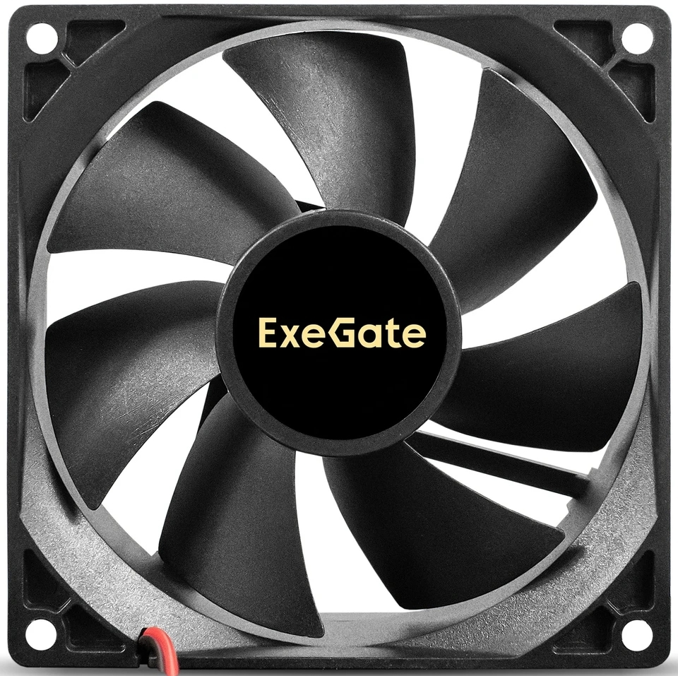 Вентилятор корпусной ExeGate ExtraSilent ES09225S2P, 92 мм, 1800 об/мин, 21 дБ, 2-pin, без подсветки