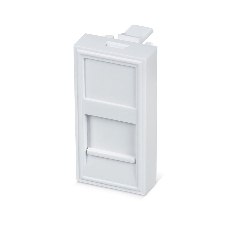 Вставка Cabeus FP-22,5-1M 1х keystone, 22,5х45 мм (ВхШ), плоская, шторки, белый