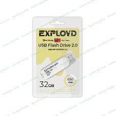 Флешка USB Exployd 650 White (EX-32Gb-650-White), 32Gb, USB 2.0, R/W 15/8, белый