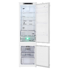 Встраиваемый холодильник Beko BCNA306E3S белый, 2 камеры, 215/69 л., морозилка снизу, No Frost