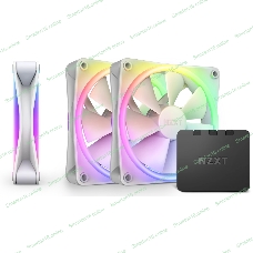 Комплект вентиляторов для корпуса Case Cooler NZXT F120 RGb DUO Triple Pack (120x120x25мм, 4-pin PWM, RGb, 48.58CFM, 29dBA, 1800RPM, белый, 3pcs)