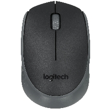 Мышь беспроводная Logitech M170 черный/темно-серый, 1000 dpi, радиоканал, USB, кнопки - 3