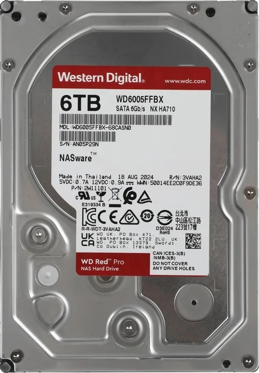 Жесткий диск WD Red Pro 6Tb 3.5