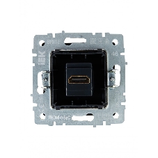 Розетка HDMI IEK BRITE РHDMI-0-БрС сталь