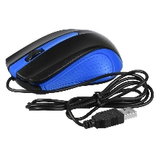 Мышь проводная Acer OMW011 черный/синий, 1200 dpi, USB, кнопки - 3