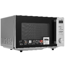Микроволновая печь CASO M 20 Ceramic Gourmet серебристый/черный, 20 л, 700 Вт, переключатели - кнопки, поворотный механизм