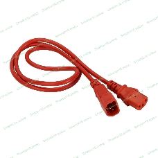 Шнур питания Lanmaster LAN-PP13/14-0.5-RD C13-С14 проводник.:3x0.75мм2 0.5м 220В 10А красный