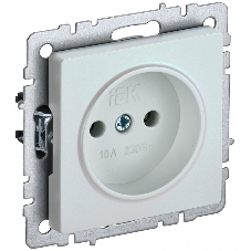 Розетка 1-местная IEK BRITE РС10-1-0-БрЖ без заземления, без защитных шторок, 10А, жемчуг
