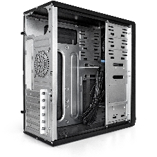 Компьютерный корпус Miditower ExeGate CP-603-UNS500 (ATX, БП UNS500 с вент. 12см, 2хUSB, аудио, черный)