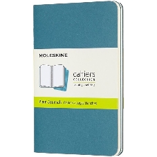 Блокнот Moleskine CAHIER JOURNAL CH013B44 Pocket 90x140 мм, обложка картон, 64 страниц, нелинованный, голубой (3 шт)