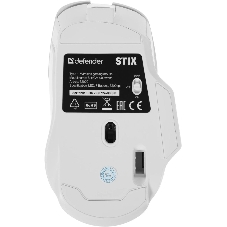 Мышь беспроводная Defender Stix GM-009 белый, 3200 dpi, радиоканал, USB, кнопки - 7
