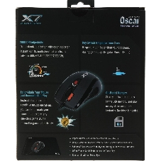 Мышь проводная + коврик A4Tech X-7120 черный, 2000 dpi, USB, кнопки - 7