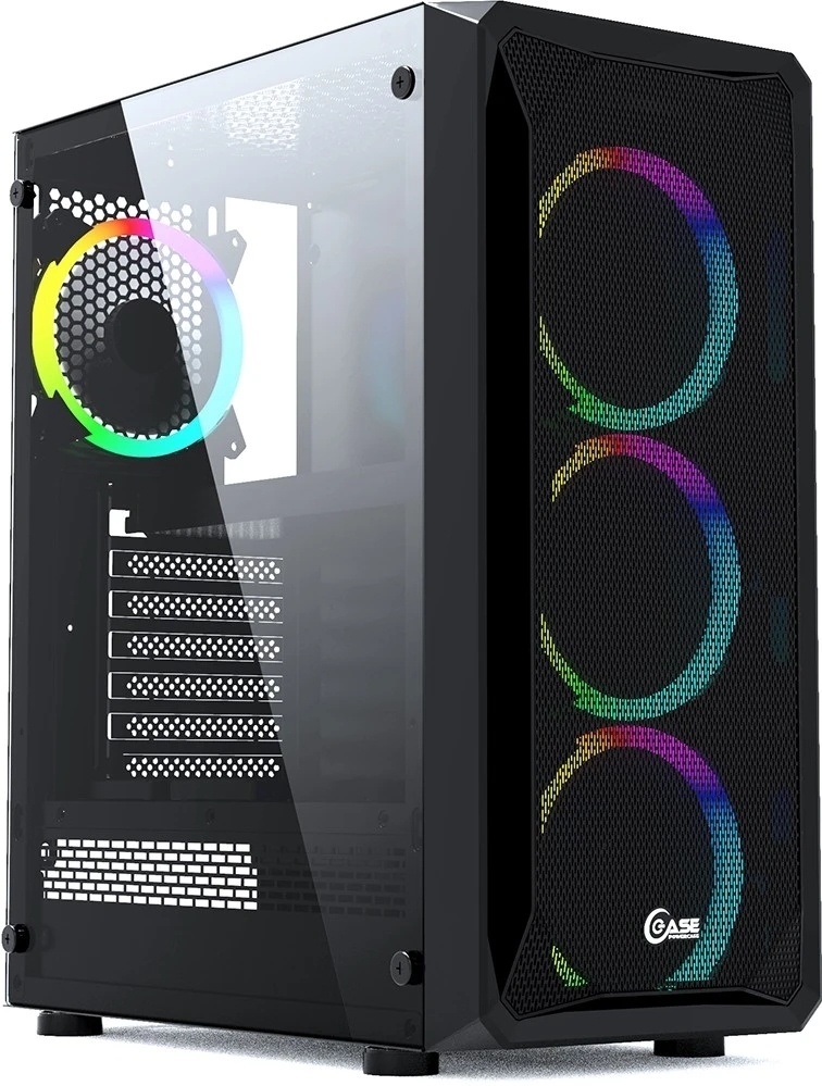 Корпус PowerCase Mistral Z4 Mesh LED, Midi-Tower, чёрный, 4 x 120 мм