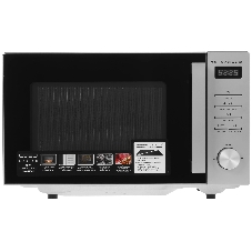 Микроволновая печь CASO M 20 Ceramic Gourmet серебристый/черный, 20 л, 700 Вт, переключатели - кнопки, поворотный механизм