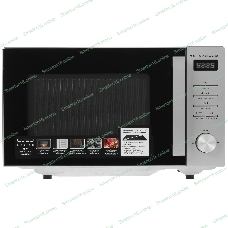 Микроволновая печь CASO M 20 Ceramic Gourmet серебристый/черный, 20 л, 700 Вт, переключатели - кнопки, поворотный механизм