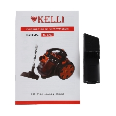 Пылесос Kelli KL-8005 красный, 420/2400 Вт, уборка сухая, пылесборник контейнер 2,5 л