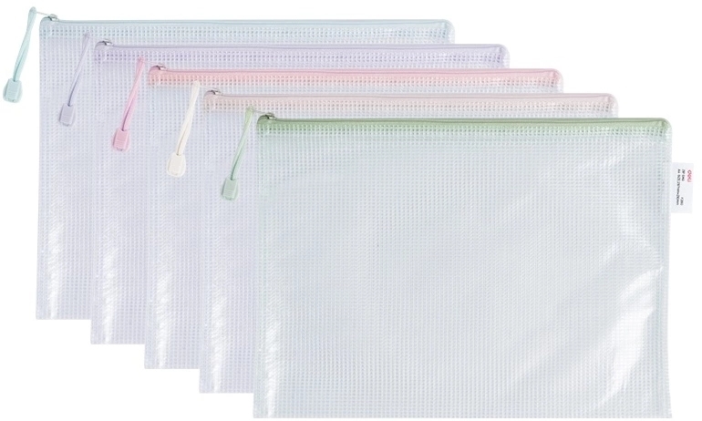 Папка на молнии ZIP Deli Colorful EF280 A4 ПВХ 0.23мм, ассорти