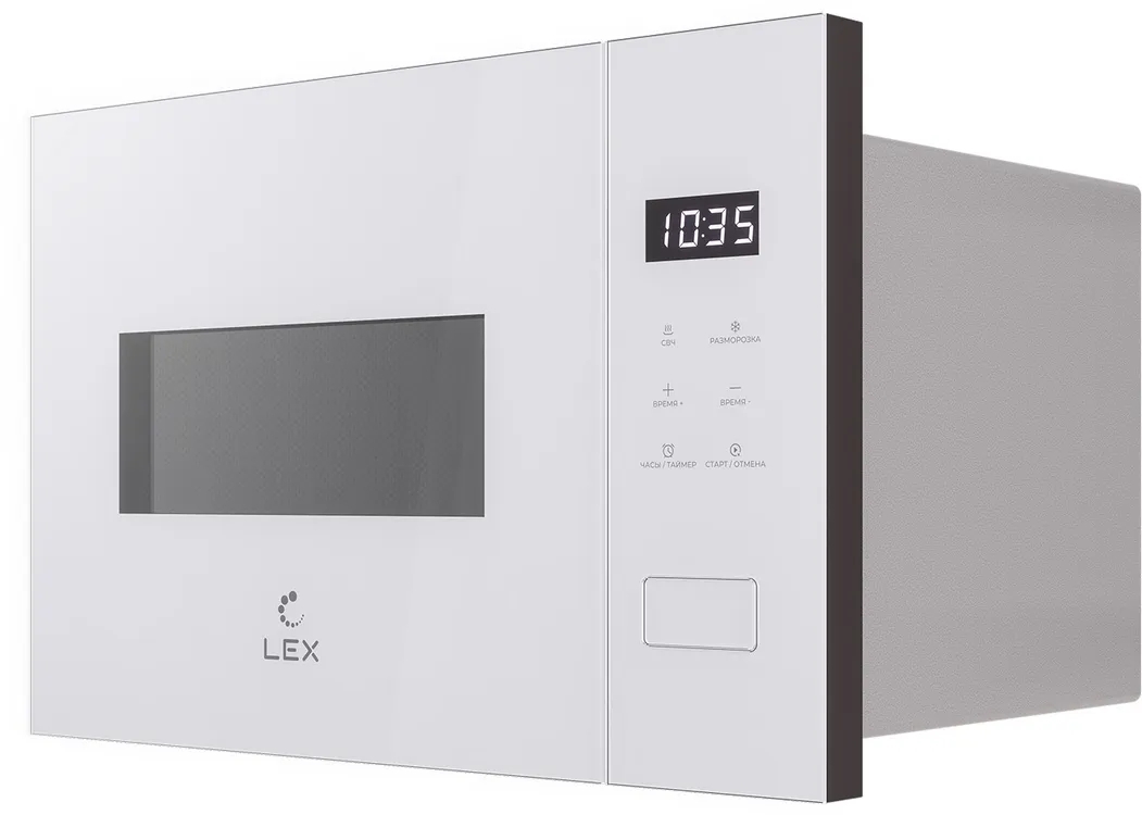 Встраиваемая микроволновая печь Lex BIMO 15.02N WH белый, 15 л, 600 Вт, переключатели - сенсор