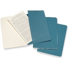 Блокнот Moleskine CAHIER JOURNAL CH013B44 Pocket 90x140 мм, обложка картон, 64 страниц, нелинованный, голубой (3 шт)