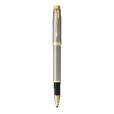 Ручка роллер Parker IM Core T321 (CW1931663) Brushed Metal GT, F, черные чернила, подарочная коробка