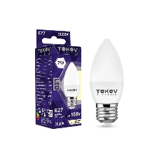 Лампа светодиодная TOKOV ELECTRIC 7Вт С37 3000К Е27 176-264В Лампа светодиодная TOKOV ELECTRIC 7Вт С37 3000К Е27 176-264В