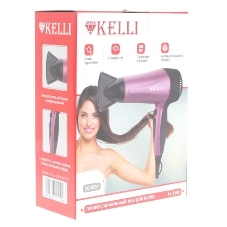 Фен Kelli KL-1109 фиолетовый/черный, 2000 Вт
