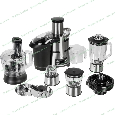 Кухонный комбайн Kitfort KT-1395 800Вт серебристый/черный