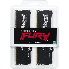 Оперативная память Kingston Fury Beast, DDR5, 16GB (2x8GB), 6000MHz, CL36, DIMM, с радиаторами, RGB, черный