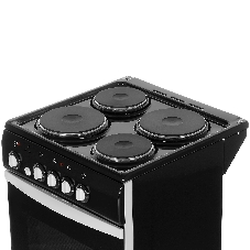 Плита электрическая De Luxe 5004.12э черный, конфорок 4 шт, духовка 46 л, 50 см x 85 см x 50 см
