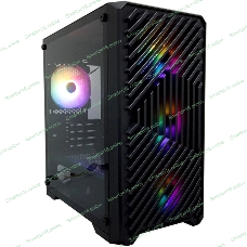 Компьютерный корпус 1STPLAYER TRILOBITE T5 черный mATX, TG 4x120мм LED fans inc. T5-BK-4F1