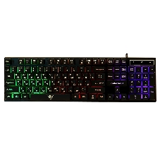 Клавиатура проводная KG-23U BLACK Nakatomi Gaming - игровая с RGb-подсветкой, USB, черная