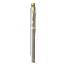 Ручка роллер Parker IM Core T321 (CW1931663) Brushed Metal GT, F, черные чернила, подарочная коробка