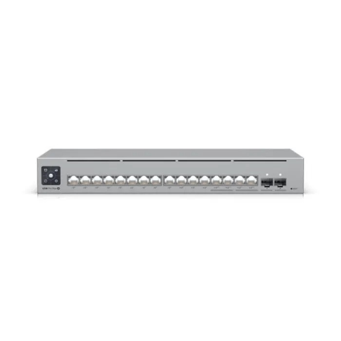 Коммутатор Ubiquiti Networking interface, (12) GbE RJ45 ports (4) 1/2.5 GbE RJ45 ports (2) 10G SFP+ ports; Total non-blocking throughput, 42 Gbps; Switching capacity, 84 Gbps
