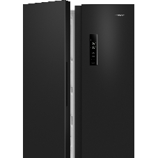 Холодильник Weissgauff WSBS 500 Inverter NoFrost Black двухкамерный 270/180л морозилка слева, No Frost, Side by Side