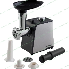 Мясорубка электрическая Hyundai HY-MG2214 серый, 1800 Вт, 2.2 кг/мин, реверс, защита от перегрузки, насадки - 4