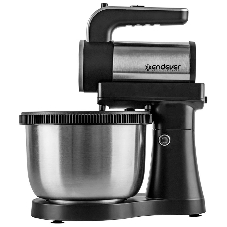 Миксер Endever Sigma-12 c чашей, черный/стальной, 800 Вт, 2 вида насадок, 5 скоростей
