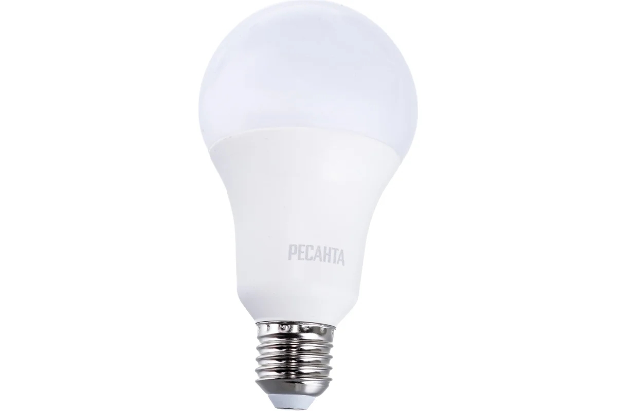 Лампа светодиодная Ресанта LL-R-A80-20W-230-3K-E27 груша, 20 Вт, тепл., Е27