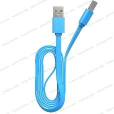 Кабель Maxvi MC-01LF blue USB-A - microUSB, 2A Плоский кабель, ток макс. нагрузки 2А, макс. напряжение 5V; стандарт USB 2.0; длина разъема microUSB 10 мм, длина 1м, материал PVC, синий
