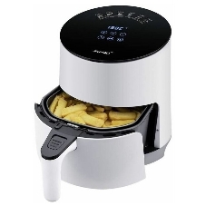 Аэрофритюрница Steba HF 1000 белый/чёрный, 1500 Вт, 3.5 л, 0.5 кг, съёмная чаша, антипригарное покрытие, таймер