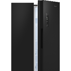 Холодильник Weissgauff WSBS 500 Inverter NoFrost Black двухкамерный 270/180л морозилка слева, No Frost, Side by Side