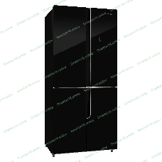 Холодильник Nordfrost RFQ 510 NFGB черный трехкамерный инвертер 286/141 л морозилка снизу, No Frost, Side by Side