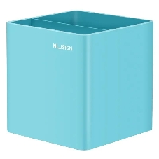 Подставка Deli ENS011blue Nusign 2 отделения для письменных принадлежностей, 84х84х86мм, синий, пластик
