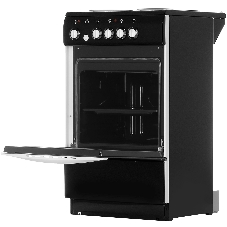 Плита электрическая De Luxe 5004.12э черный, конфорок 4 шт, духовка 46 л, 50 см x 85 см x 50 см