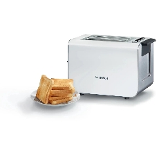 Тостер Bosch TAT8611N белый, 860 Вт, 2 слота