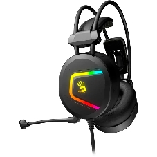 Гарнитура Bloody MC750 чёрный, проводная, USB, подсветка