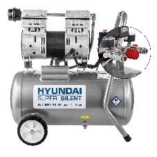 Компрессор поршневой Hyundai HYC 18224LMS безмасляный 180л/мин 24л 1000Вт серебристый