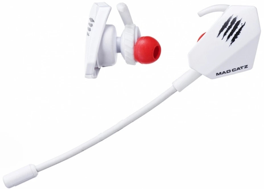 Игровые мобильные наушники белые Mad Catz E.S. PRO+ (3.5 мм jack, 13.5 мм неодимовые магниты, 32 Ом, 20 ~ 20000 Гц, микрофон)