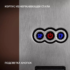 Кофеварка Polaris PCM 2020 3-in-1 черный/нержавеющая сталь, исп. кофе - молотый/капсулы, 0.8 л, 1450 Вт, 20 бар