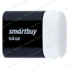 Флешка USB Smartbuy LARA Black (SB64GbLARA-K), 64Gb, USB 2.0, R/W 15/5, черный/белый